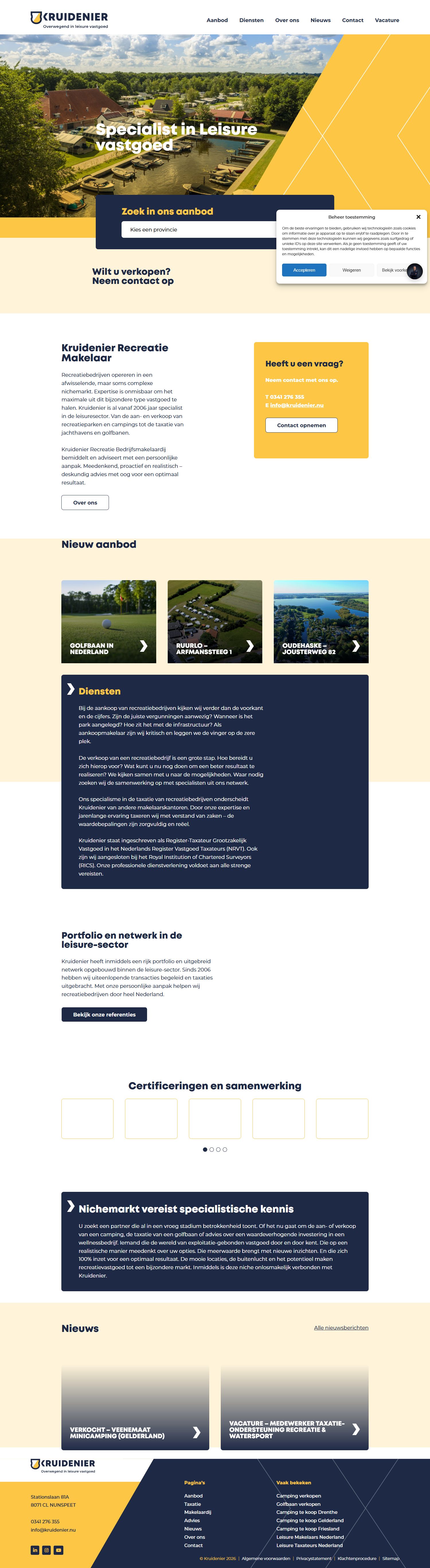 Kantoorfoto Kruidenier Recreatie Bedrijfsmakelaardij