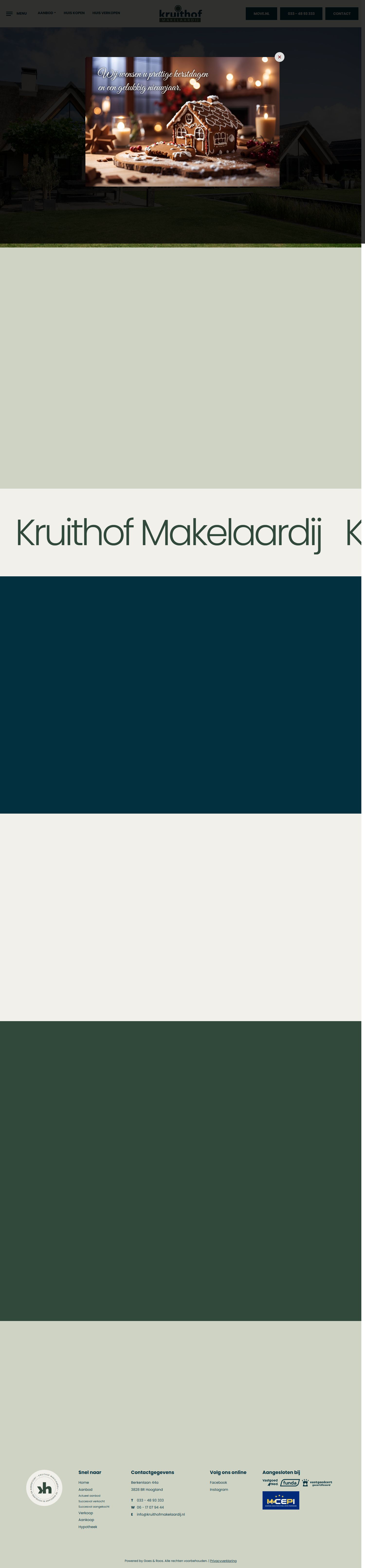 Screenshot van de website van www.kruithofmakelaardij.nl