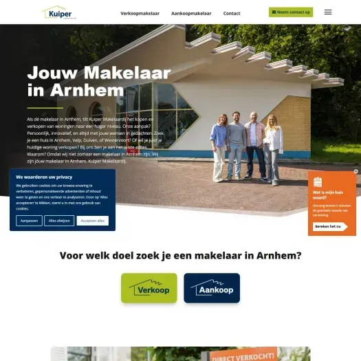 Screenshot der Website von kuipermakelaardij.nl