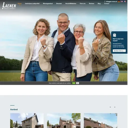 Screenshot der Website von www.laenen.nl