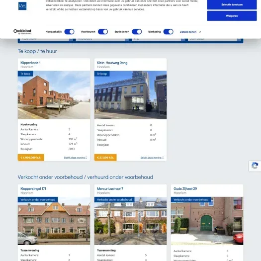 Screenshot of the website of www.lammakelaars.nl