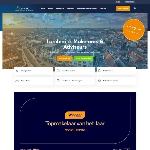 Screenshot van de website van www.lamberink.nl