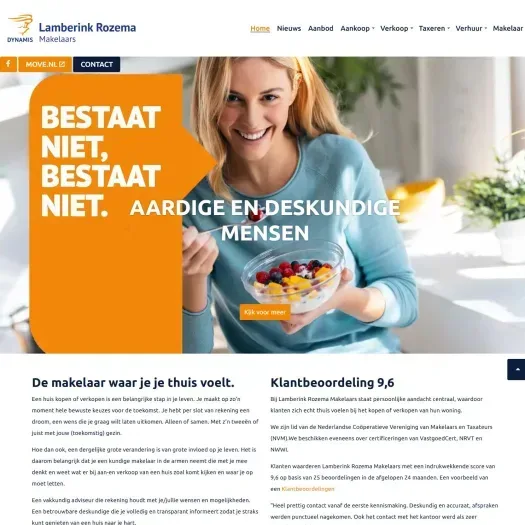 Screenshot van de website van www.lamberinkrozema.nl