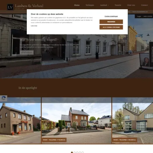 Capture d'écran du site web de www.lambers-verheul.nl
