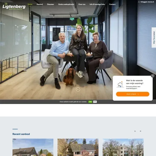 Screenshot der Website von www.ligtenbergmakelaars.nl