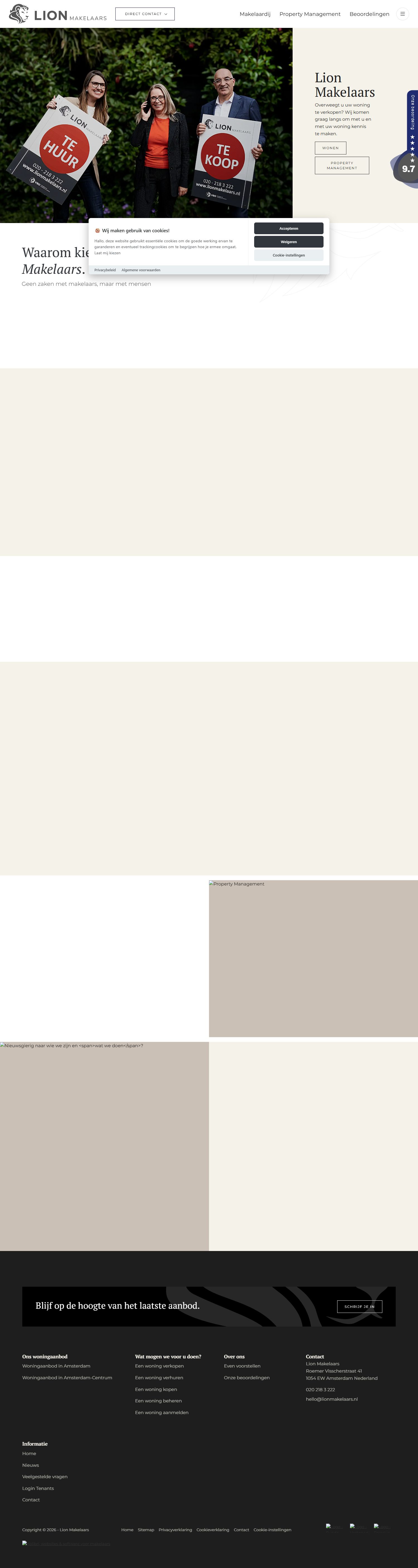 Team foto van Lion Makelaars