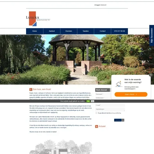 Screenshot van de website van www.luijckx-mak.nl