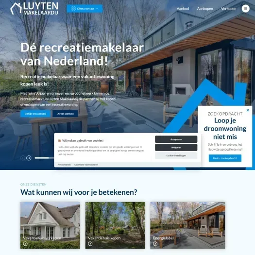 Screenshot der Website von luytenmakelaardij.nl
