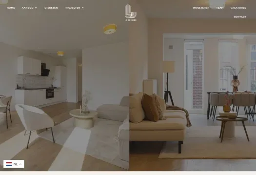 Screenshot van de website van www.lv-housing.nl