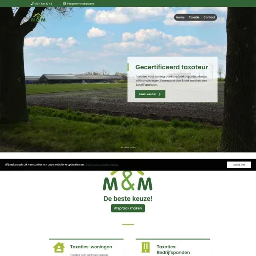 Screenshot of the website of www.mm-makelaar.nl