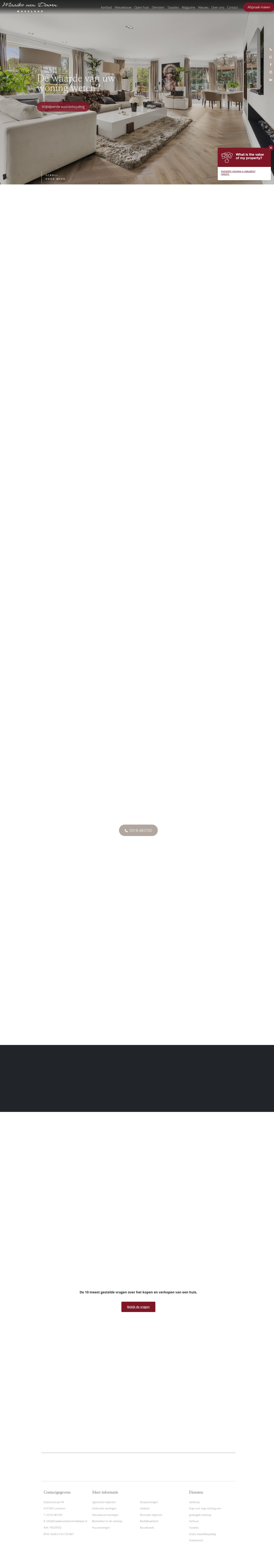 Screenshot van de website van www.maaikevandoornmakelaar.nl