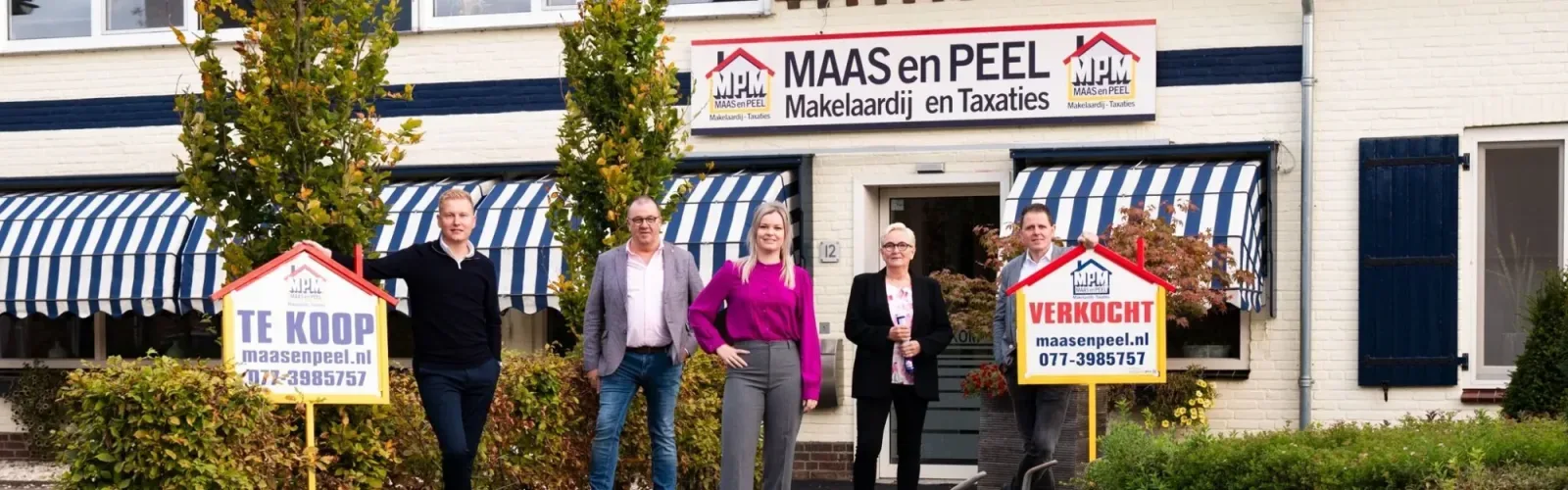 Team foto van Maas en Peel Makelaardij en Taxaties