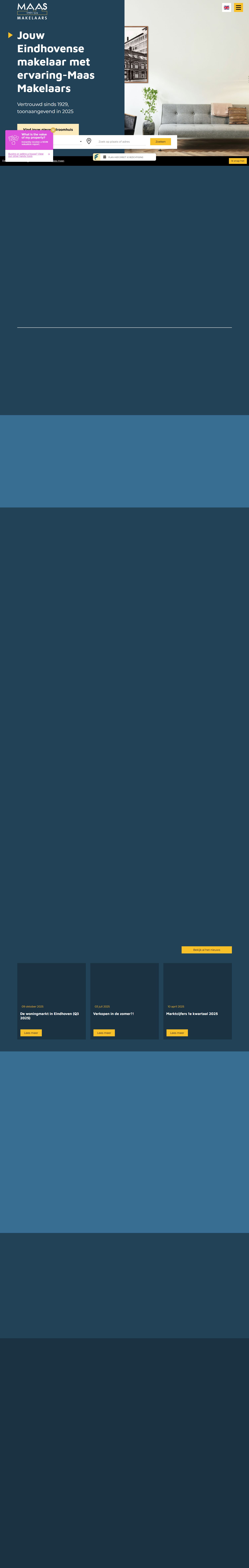 Screenshot van de website van www.maasmakelaars.nl