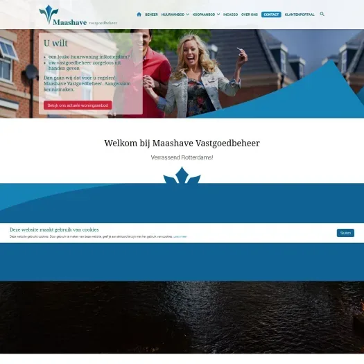 Screenshot van de website van www.maashave.com