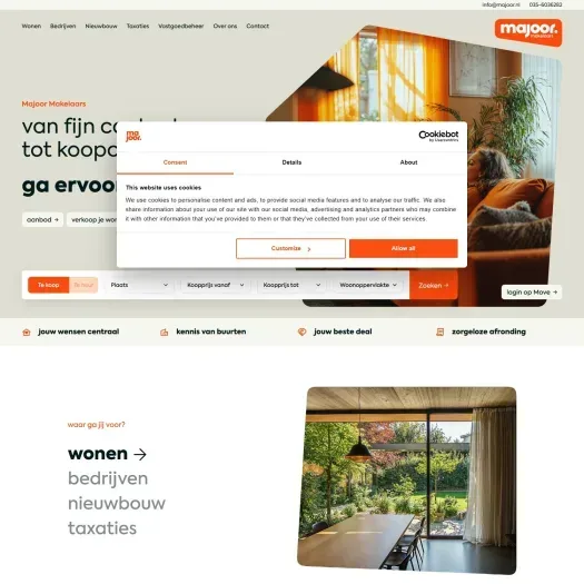 Capture d'écran du site web de www.majoor.nl