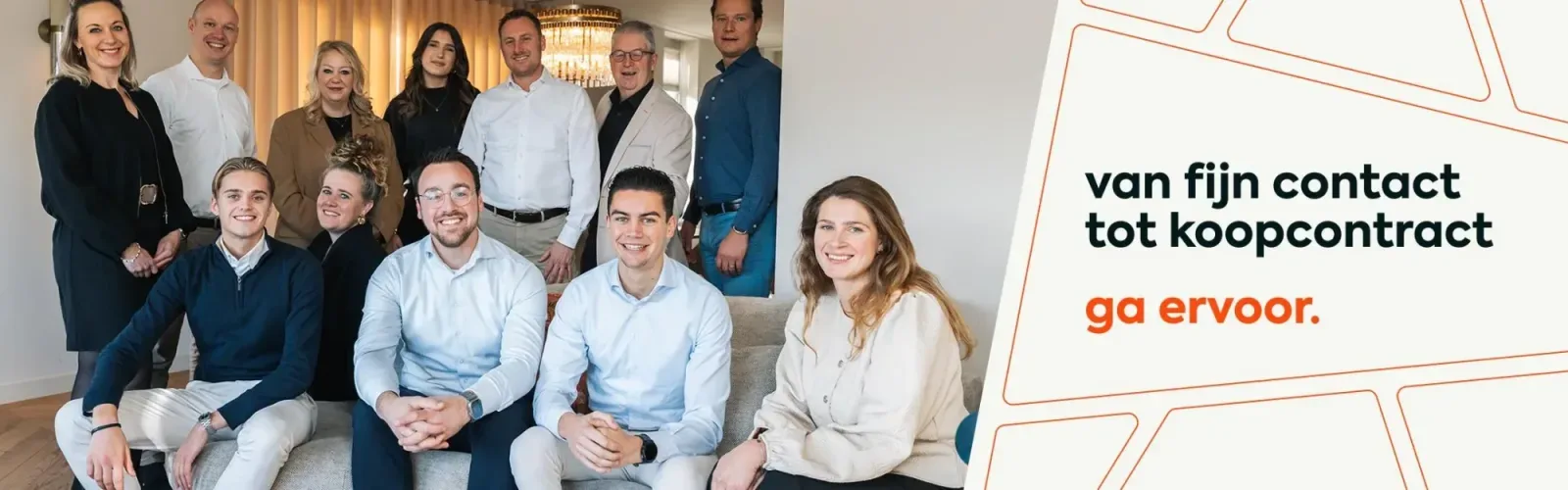 Team foto van Majoor Makelaars Hilversum e.o.