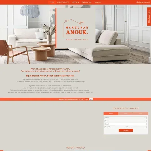 Screenshot van de website van www.makelaaranouk.nl
