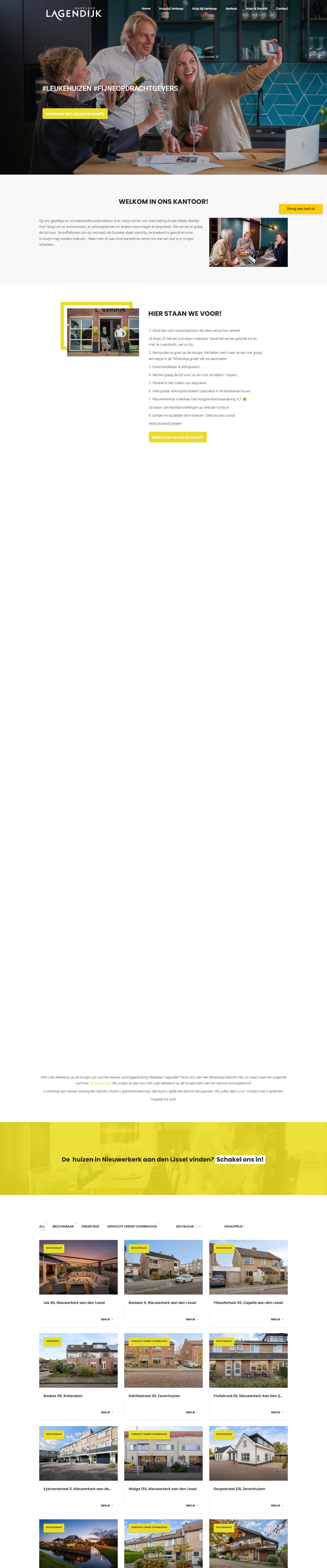 Screenshot van de website van www.makelaarlagendijk.nl