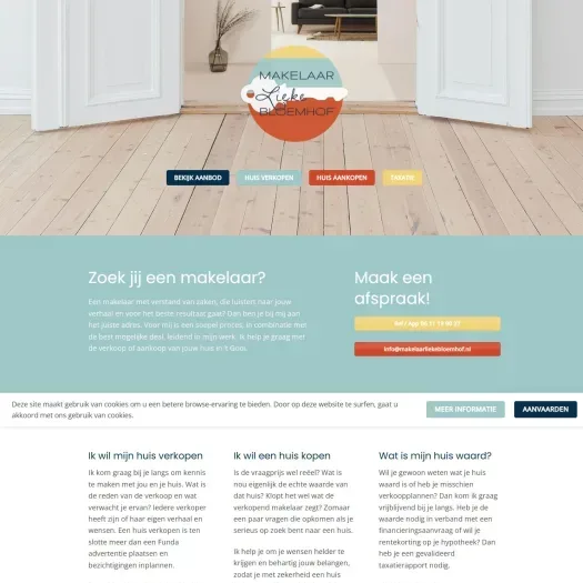 Capture d'écran du site web de www.makelaarliekebloemhof.nl