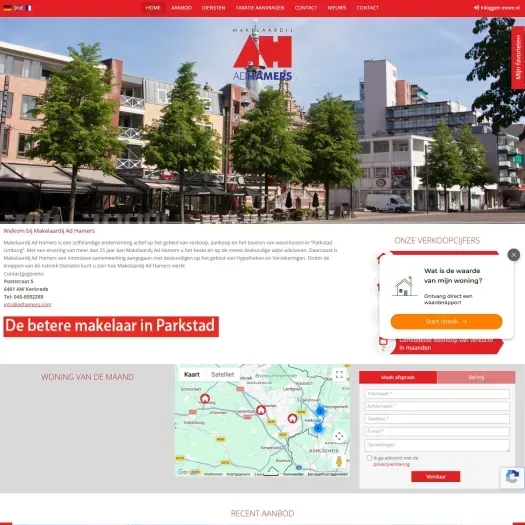 Screenshot der Website von www.adhamers.com