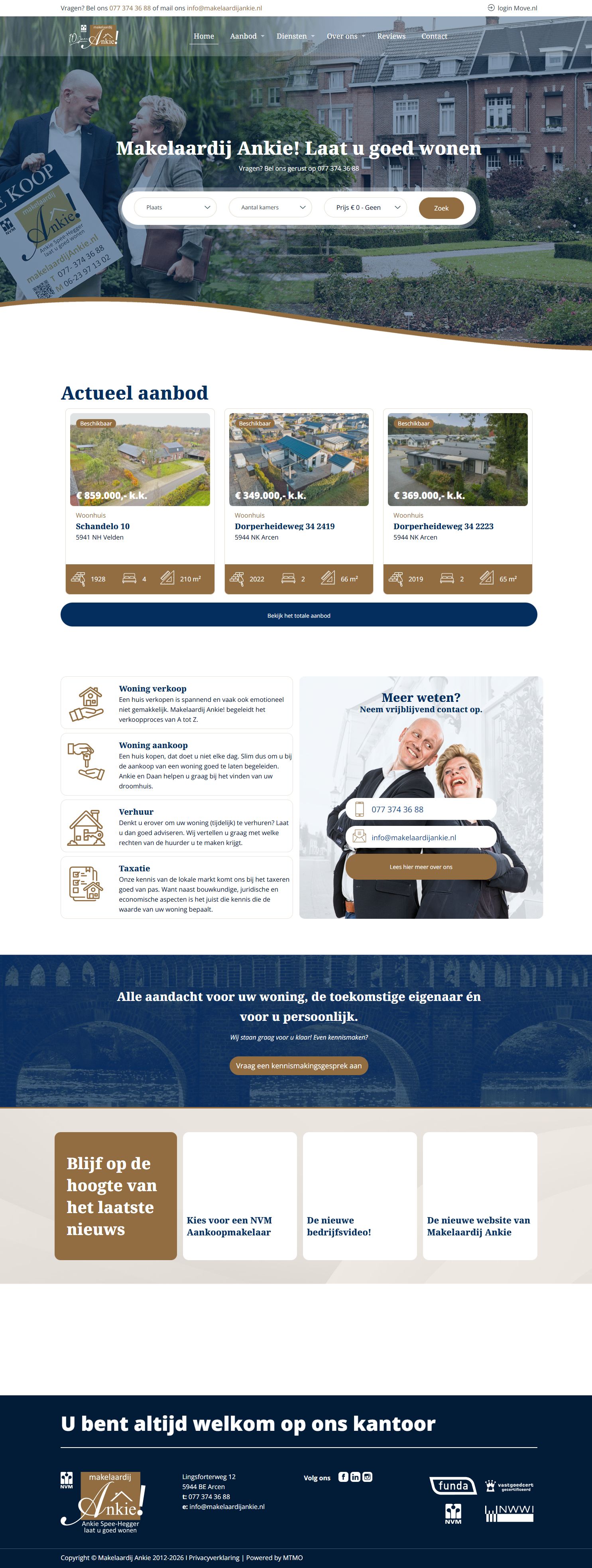 Screenshot van de website van www.makelaardijankie.nl