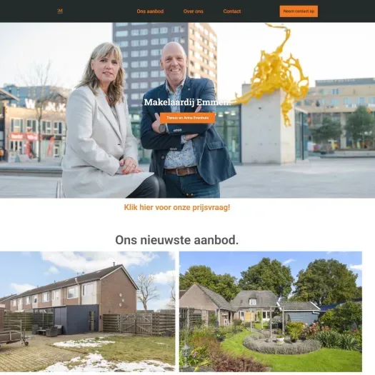 Capture d'écran du site web de www.makelaardijemmen.nl