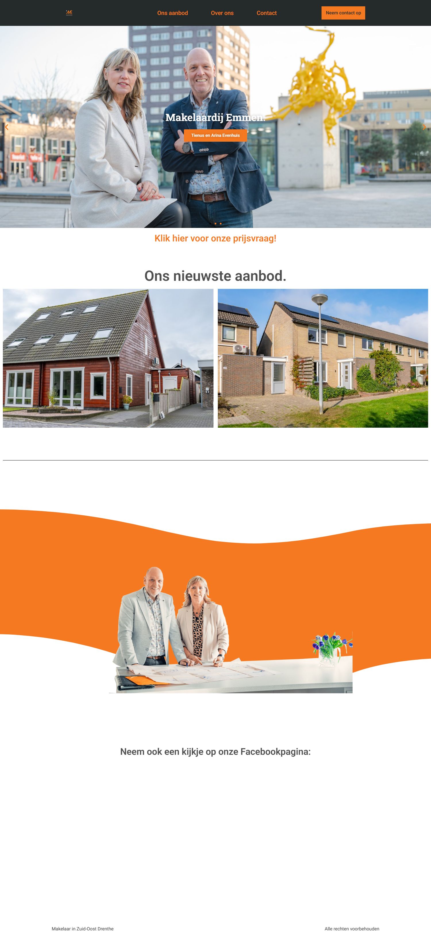 Screenshot van de website van www.makelaardijemmen.nl