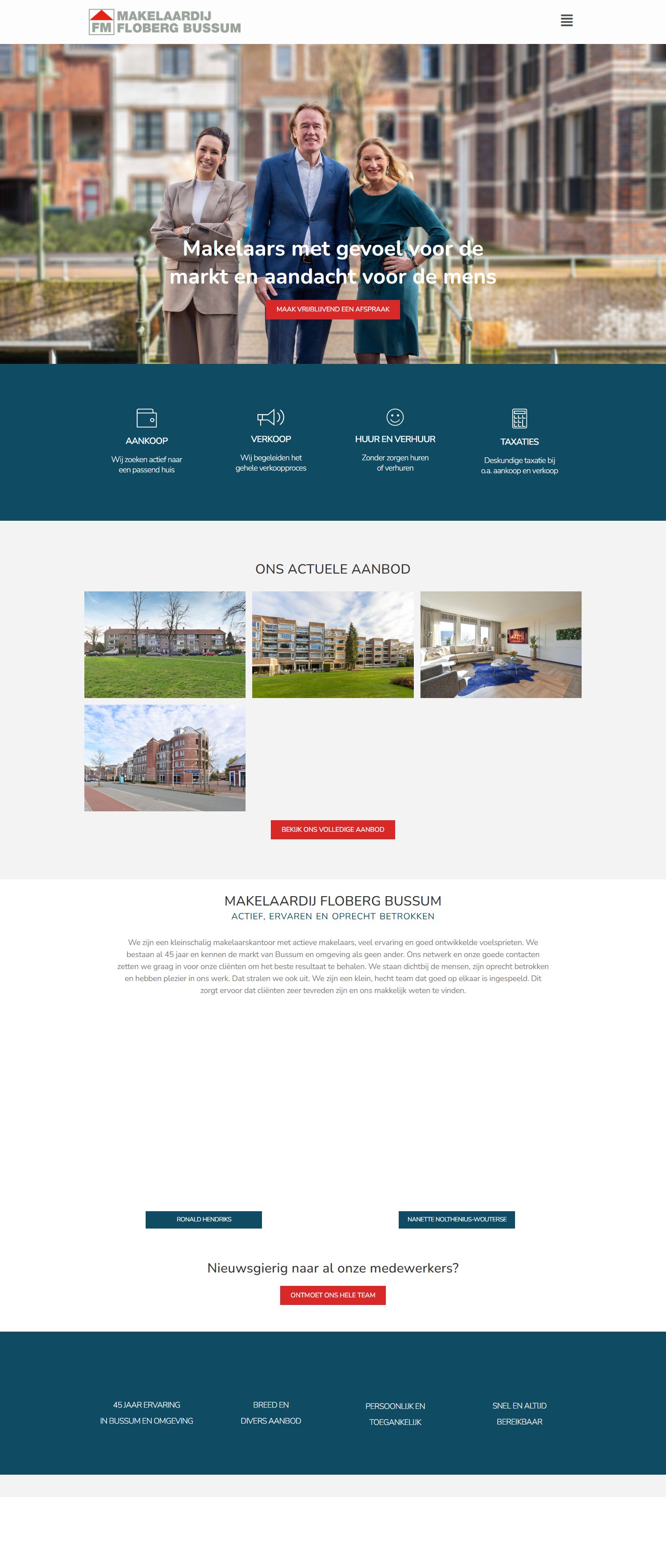 Screenshot van de website van www.flobergbussum.nl