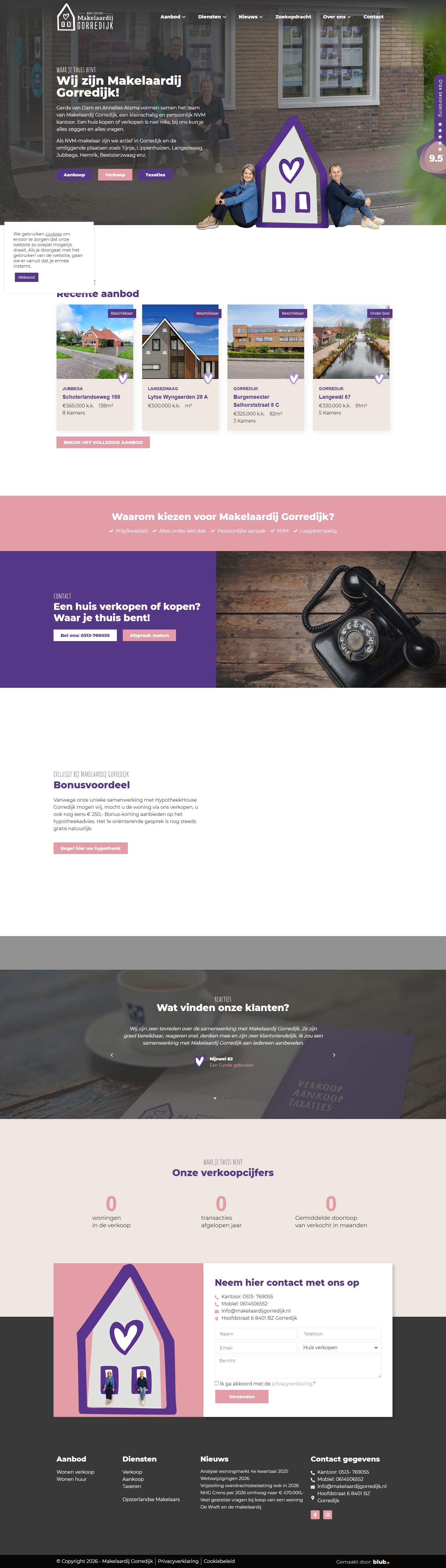 Screenshot van de website van www.makelaardijgorredijk.nl