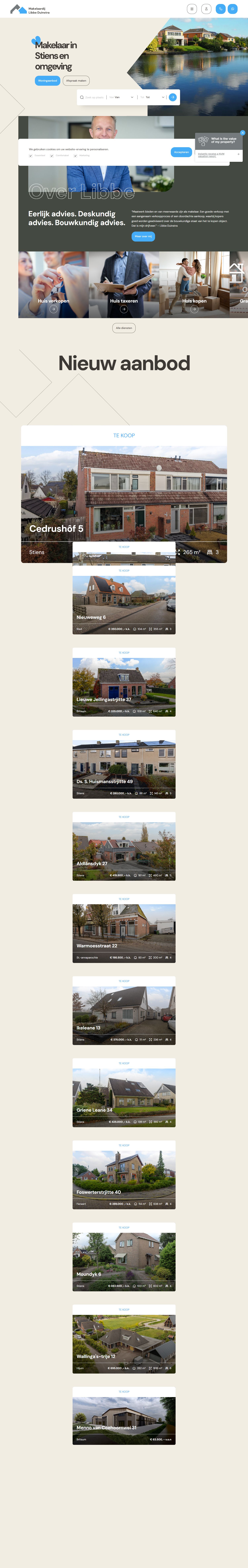 Screenshot van de website van www.libbeduinstra.nl