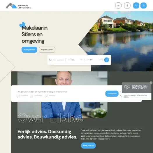 Screenshot der Website von www.libbeduinstra.nl