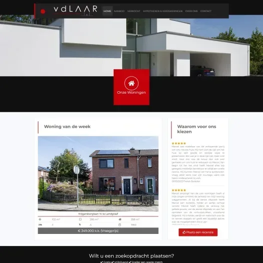 Capture d'écran du site web de www.makelaardij-marcel.nl