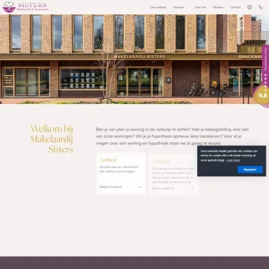 Capture d'écran du site web de www.makelaardijsisters.nl