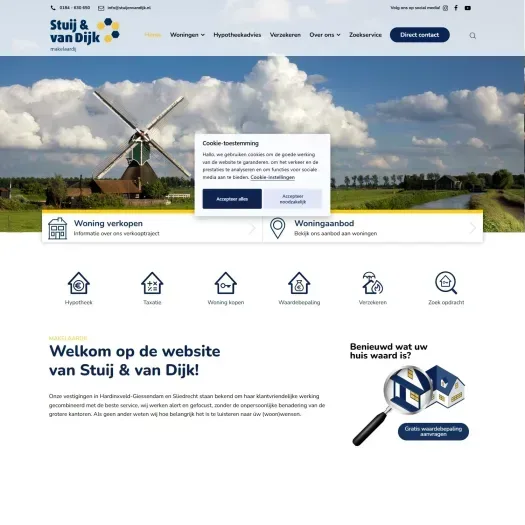 Screenshot van de website van www.stuijenvandijk.nl