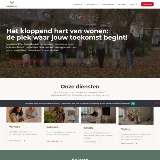 Screenshot van de website van www.makelaardijvanbrussel.nl