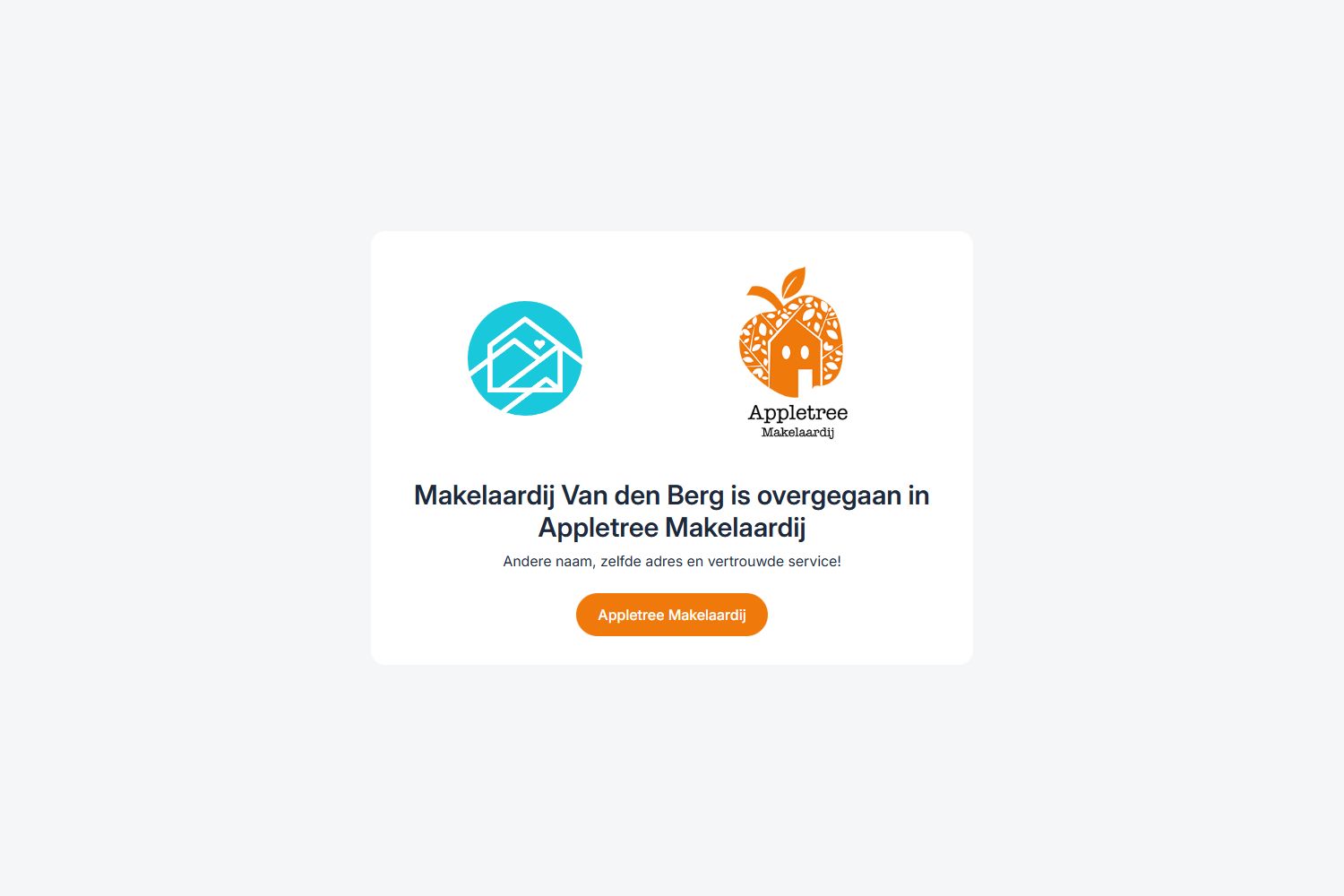 Screenshot van de website van www.makelaardijvdberg.nl