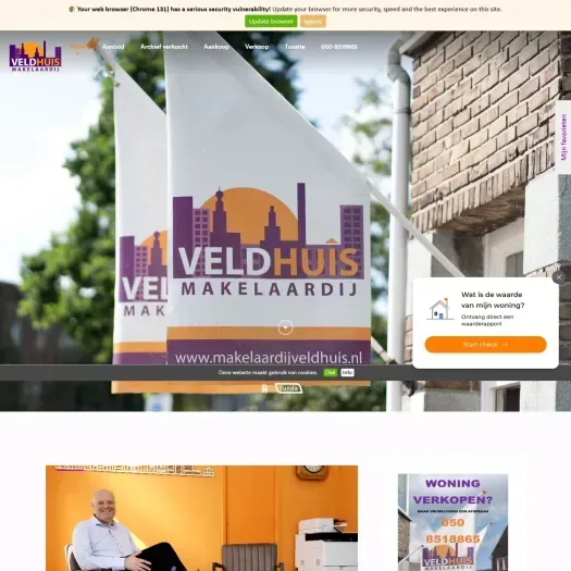 Capture d'écran du site web de www.makelaardijveldhuis.nl