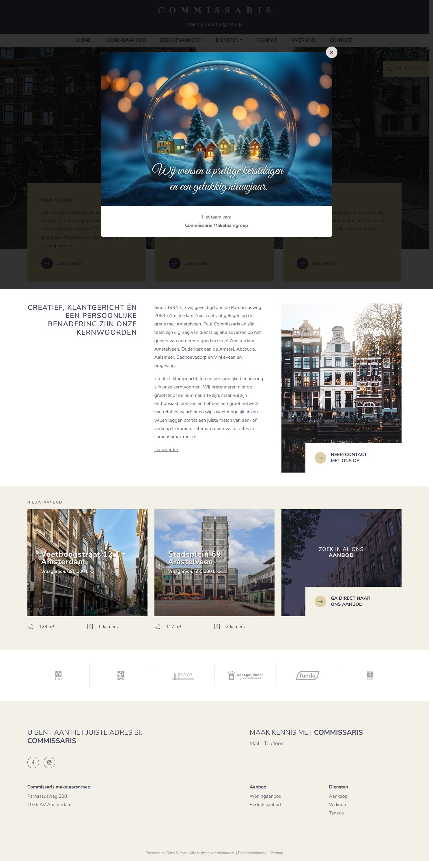 Team foto van Makelaarsgroep o.g. Commissaris