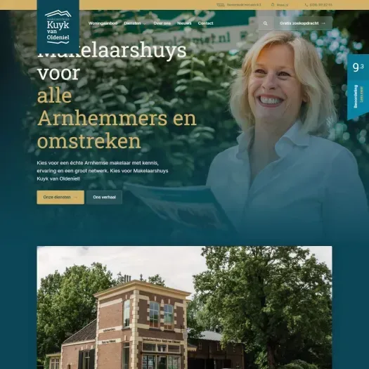 Screenshot van de website van www.kuykvanoldeniel.nl