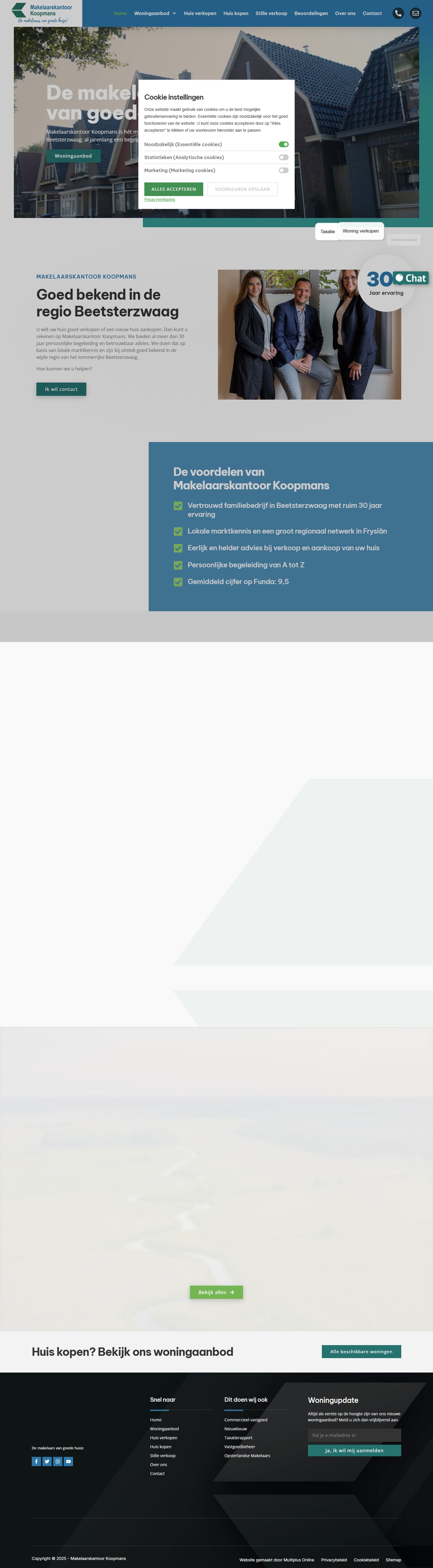 Screenshot van de website van www.jkoopmans.nl