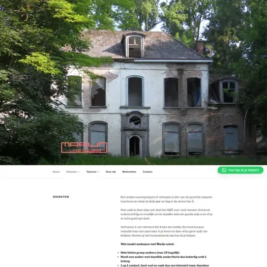 Screenshot der Website von www.marijnvastgoed.nl