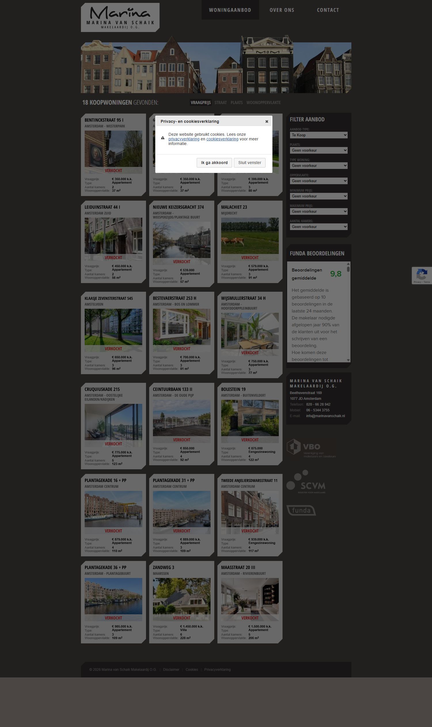 Team foto van Marina van Schaik Makelaardij O.G.