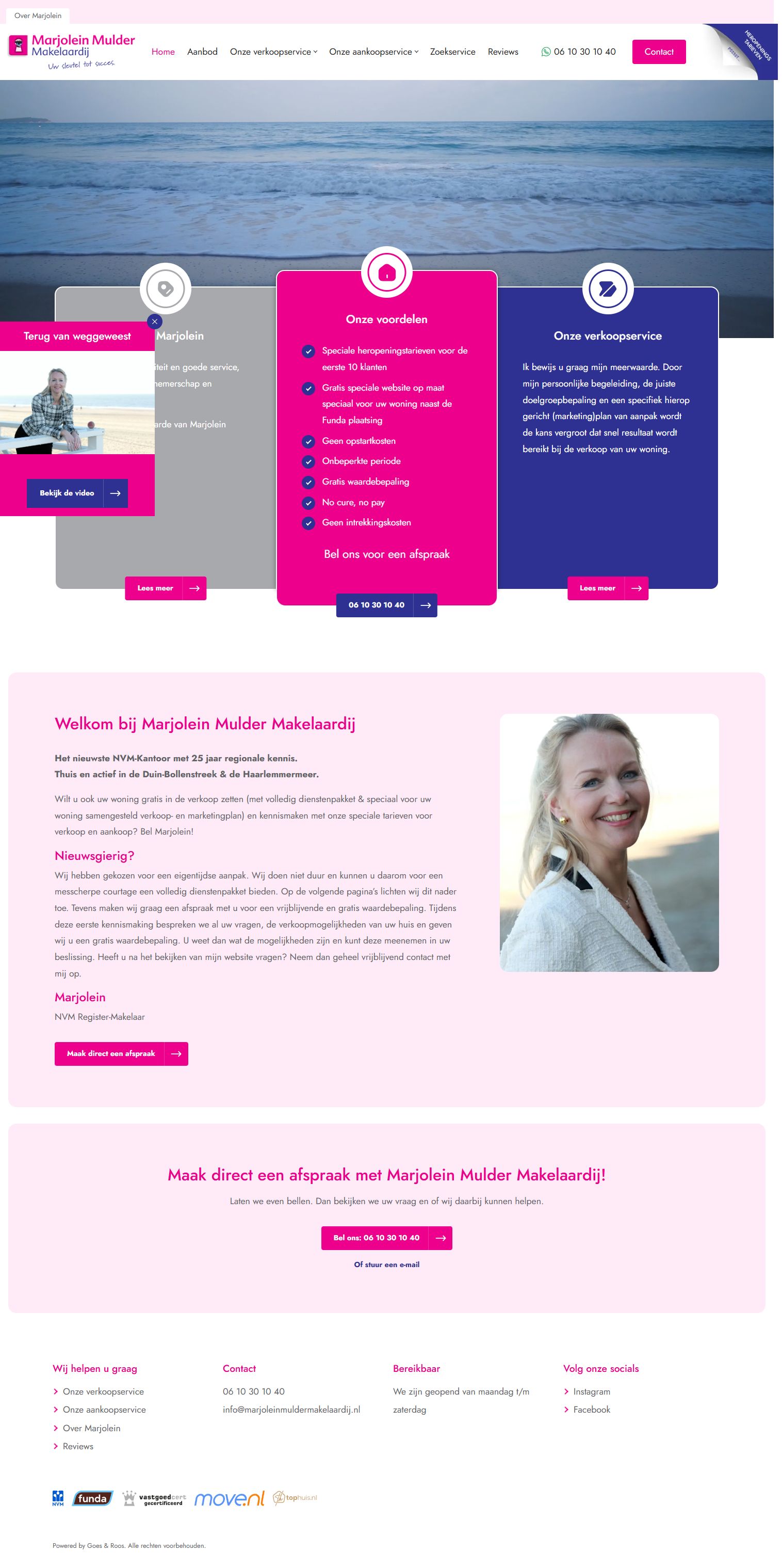 Screenshot van de website van www.marjoleinmuldermakelaardij.nl