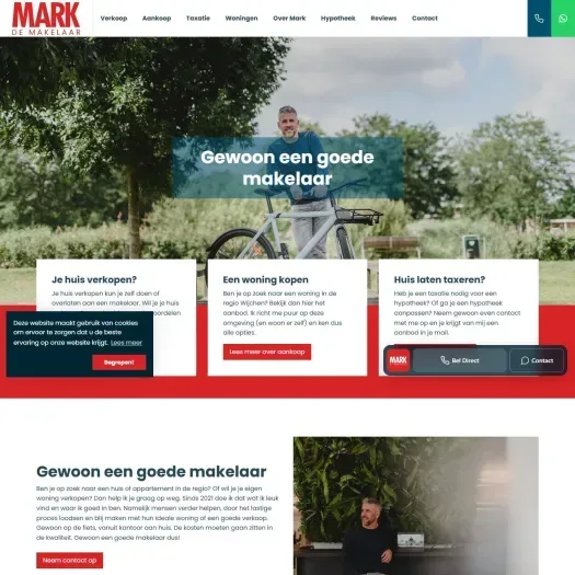 Capture d'écran du site web de www.markdemakelaar.nl