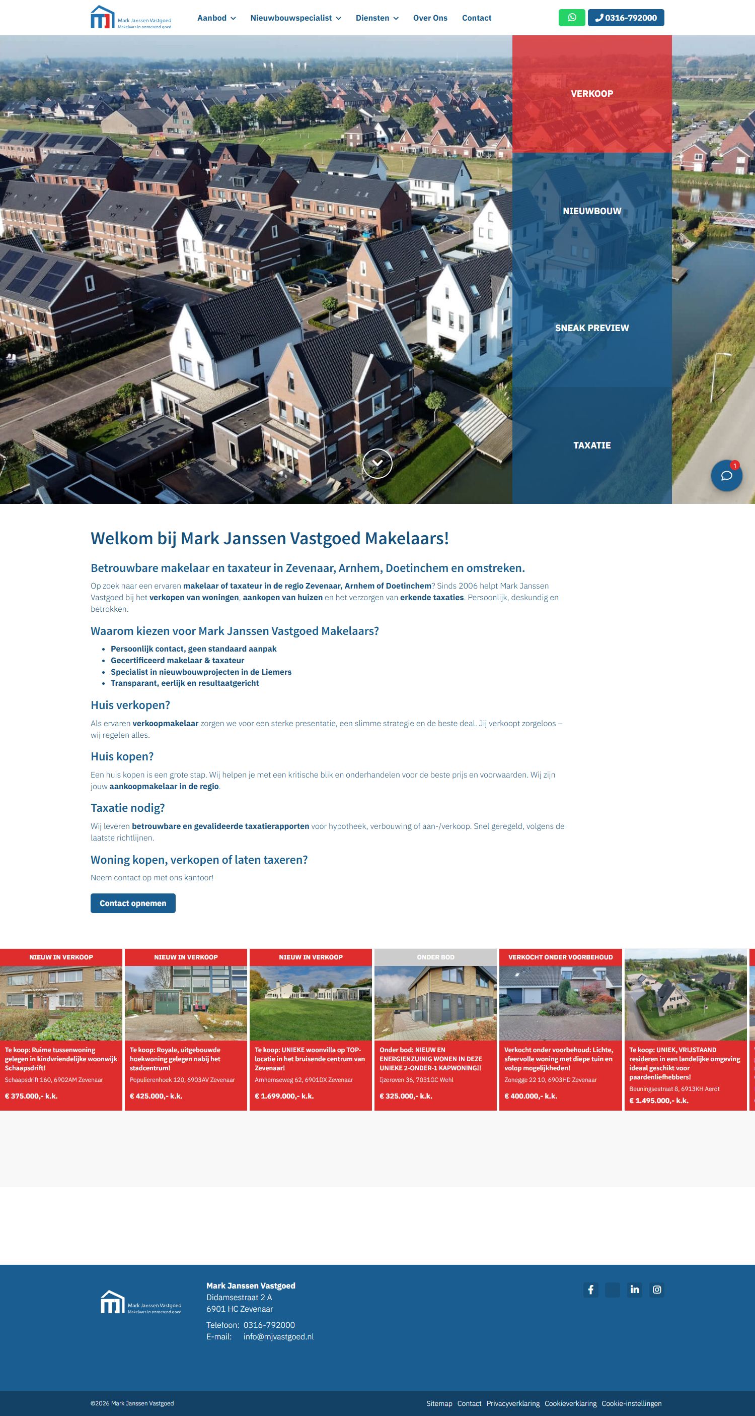 Screenshot van de website van www.mjvastgoed.nl
