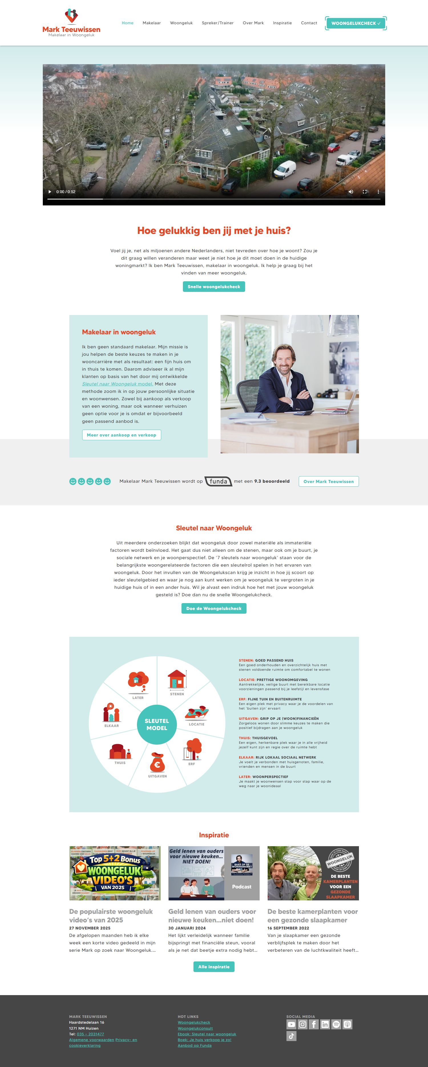 Screenshot van de website van www.markteeuwissen.nl