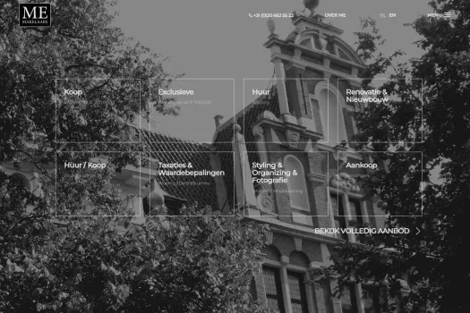 Screenshot der Website von www.memakelaars.nl