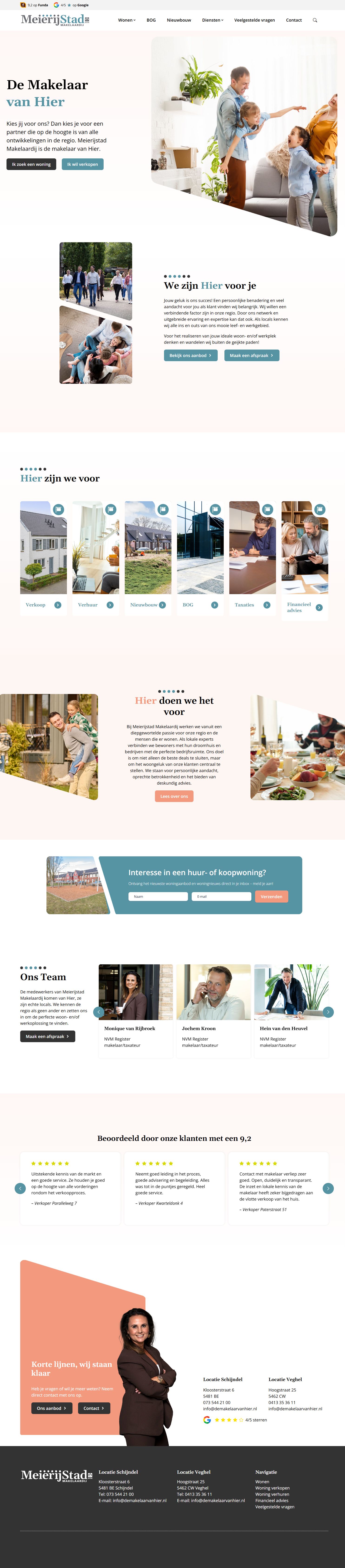 Screenshot van de website van www.demakelaarvanhier.nl
