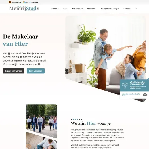 Screenshot van de website van www.demakelaarvanhier.nl