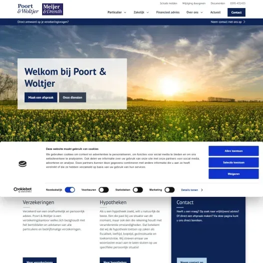 Screenshot van de website van www.meijerendrenth.nl